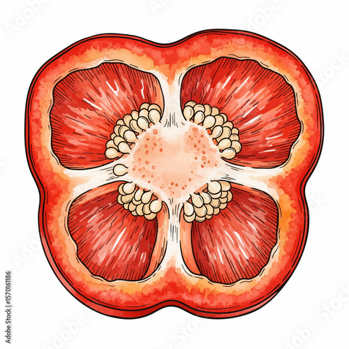 Bell Pepper Cross-Section