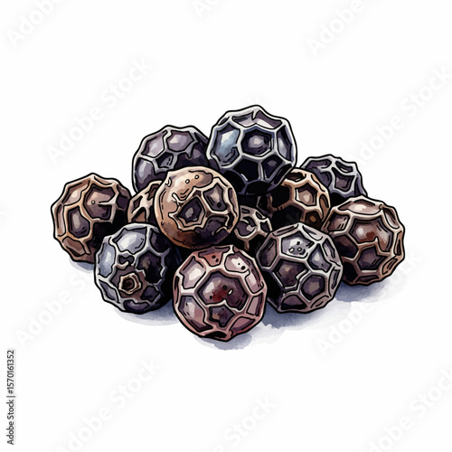A Pile of Black Peppercorns