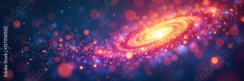 Ethereal Swirling Galaxies Abstract Bokeh Lights for Meditation and Spiritual Themes