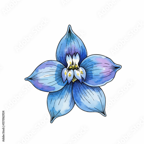A Blue Delphinium Floret