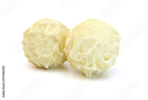 Wallpaper Mural Chocolate candies collection. Beautiful Belgian truffles isolated on white background Torontodigital.ca