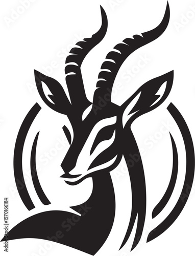 Elegant Gazelle Head Icon
