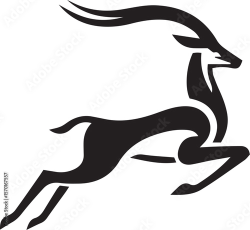 Leaping Gazelle Dynamic Silhouette