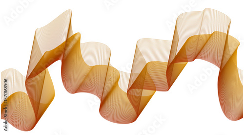 Abstract Wave Background Design Orange Gradient Stylized Lines Art Vector Illustration