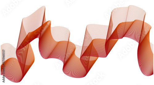 Abstract Wave Background Design Brown Gradient Stylized Lines Art Vector Illustration