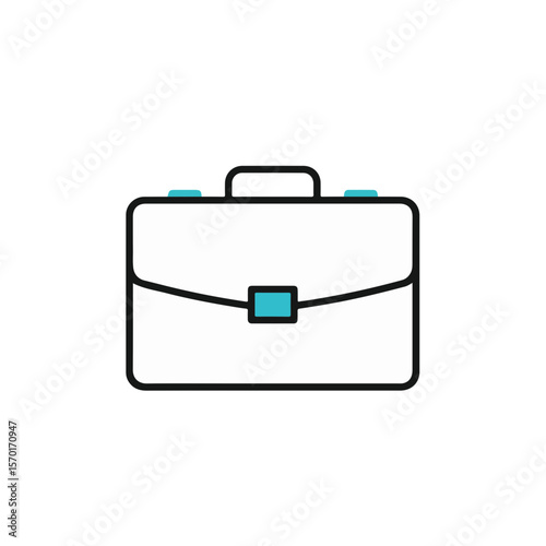A minimalist illustration of a professional briefcase, perfect for business themes.