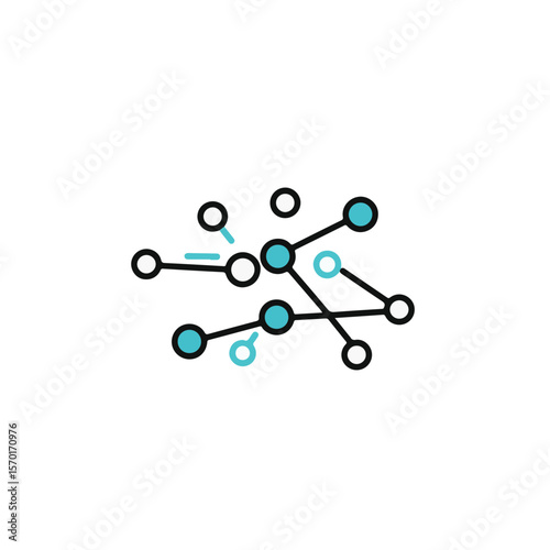 Abstract depiction of a network of interconnected dots. 