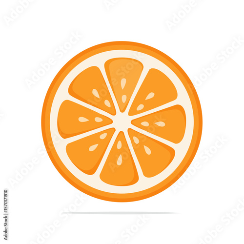Vibrant orange slice illustration for healthy eating themed designs and citrus food concepts fresh organic juice refreshment