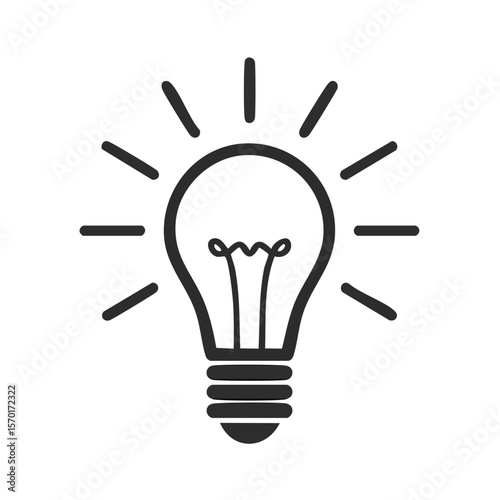 Light bulb illustration icon concept for idea inspiration innovation success