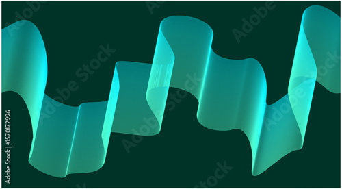 Abstract Wave Background Stylized Lines Art Blue Cyan Vector Illustration