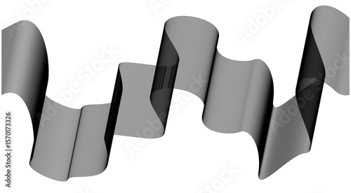 Abstract Wave Background Stylized Lines Art Black Color Vector Illustration
