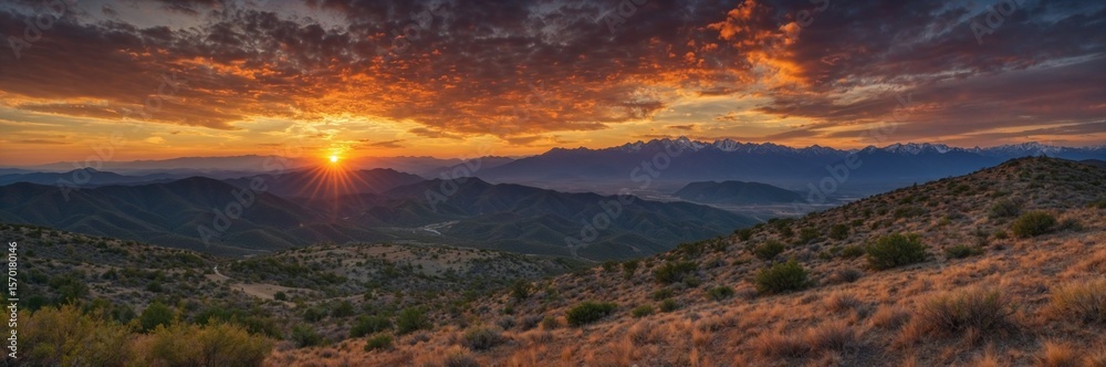 Fototapeta premium sunset in the mountains