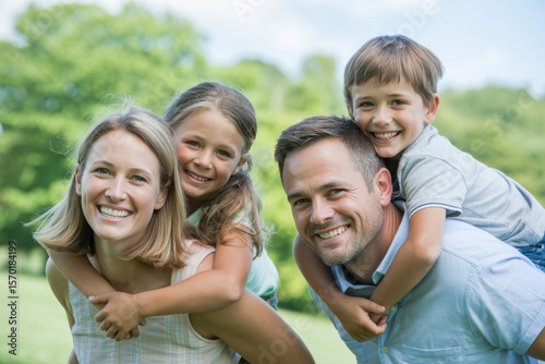 Happy Family Moments Cherishing Unforgettable Memories Together in the Park
