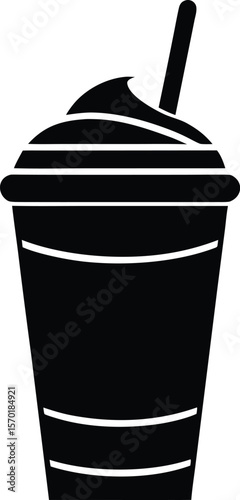 frappuccino icon vector silhouette