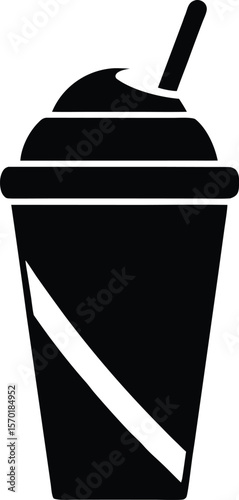 frappuccino icon vector silhouette