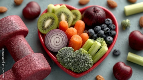 Frutas saludables, concepto de salud y buena alimentación.