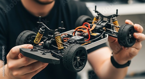 Holding Rc Car Chassis for Repair or Modification Project