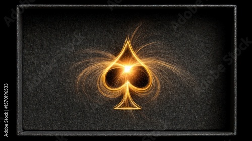 Glowing Spades in Mysterious Box
