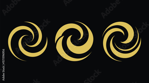 Elegant Golden Curl Logo Design – Luxury Swirl Symbol in Metallic Gold Style – Vector Illustration for Beauty, Hair, Spa, or Premium Brand Identity and Branding

