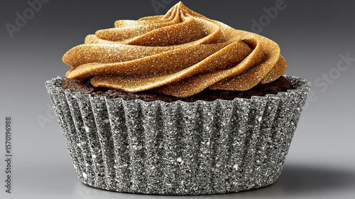 A Glittery Golden Cupcake Delight