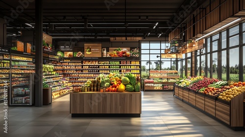 grocery shopping in the supermarket