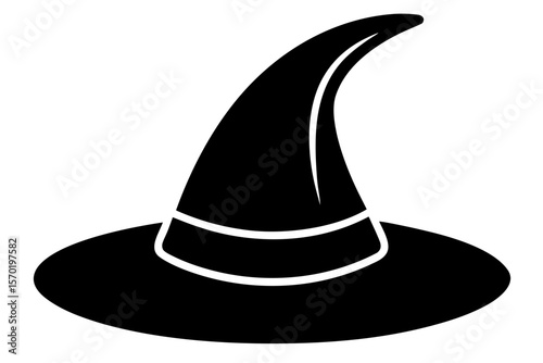 Black witch hat iconic pointed