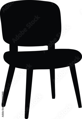 Office chair, chairmanship minimal chair, tattoo chair vector illustration. Swivel chair, chair caster. Back office executive desk chair furniture vector illustration editable icon