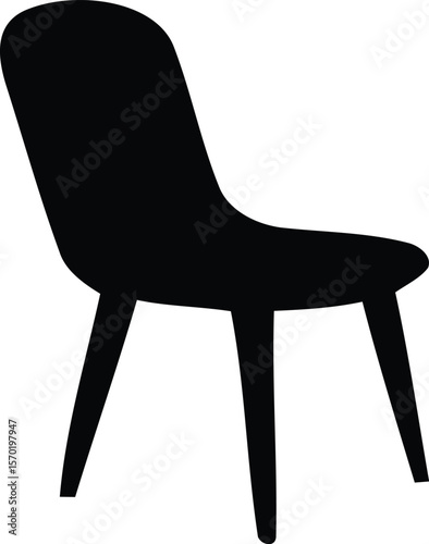 Office chair, chairmanship minimal chair, tattoo chair vector illustration. Swivel chair, chair caster. Back office executive desk chair furniture vector illustration editable icon