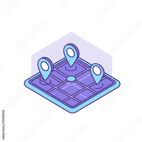 Spatial Mapping Grid Icon - AR headsets