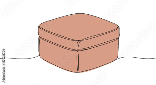 Clay jewelry box with lid in minimalist design and soft colors  