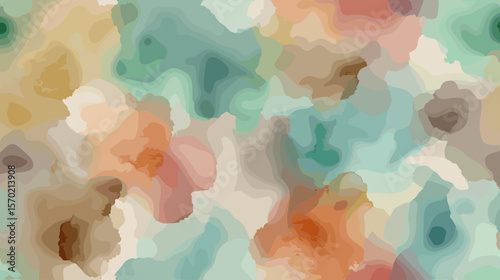 Abstract watercolor texture with soft colors in blended pattern  