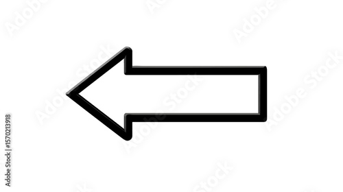 Left arrow icon in bold outline style on white background  
