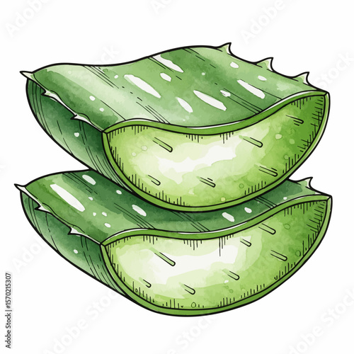 Snapped Aloe Vera