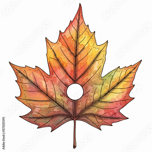 Sycamore Leaf with Hole