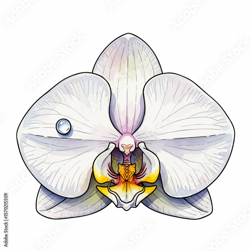 Orchid with Dewdrop