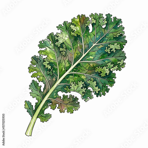 Curly Kale Leaf