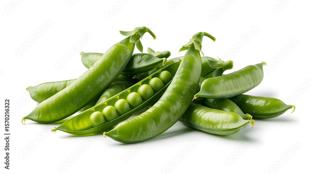 A pile of green peas A pile of green peas