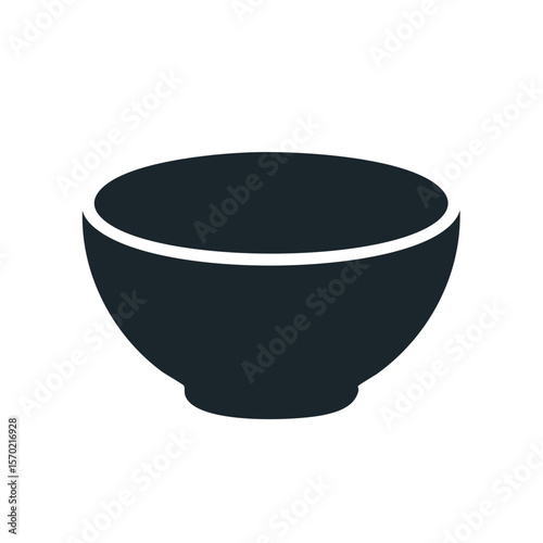 A Simple Dark Bowl Illustration Empty Container Food Preparation Serving Dish Still Life