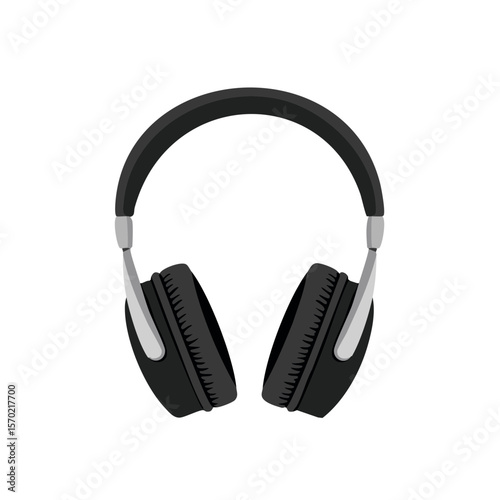 Modern headphones for music listening on a black background audio technology for entertainment and portable sound device accessory for personal enjoyment