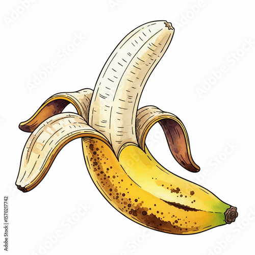 Overripe Peeled Banana