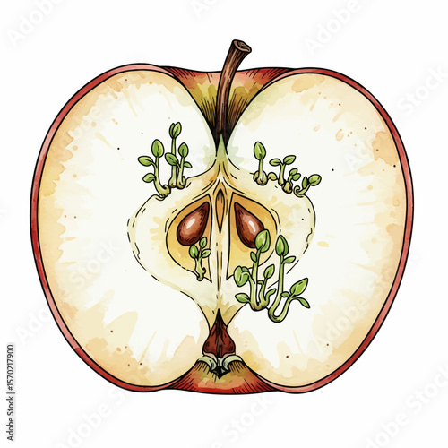 Sprouting Apple Core