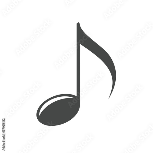 Isolated Quarter Note Symbol Musical Notation Graphic Musicality Design Theme