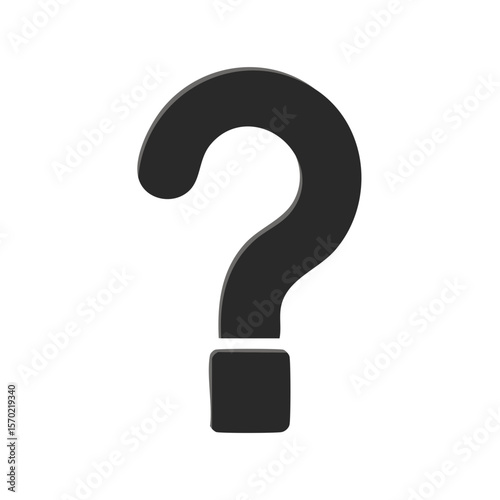 Isolated Question Mark on Black Background Uncertainty Curiosity Exploration and Puzzles