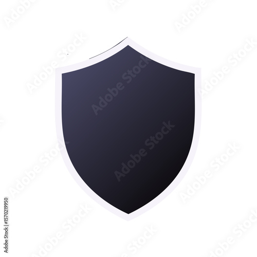 Isolated Shield Icon with Dark Gray Background Security and Protection Symbol
