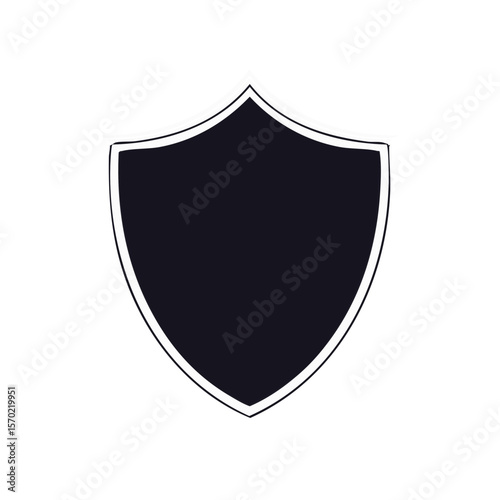 Free Download Elegant Shield Vector Graphic Emblem Blank Heraldic Shape Badge for Insignia Design Crest Element on Dark Background - GFXLoad