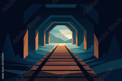 Mysterious Mountain Tunnel A Journey Through Dark Depths to Scenic Peaks