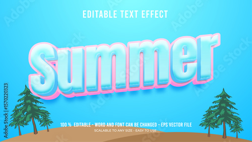 summer editable text effect
