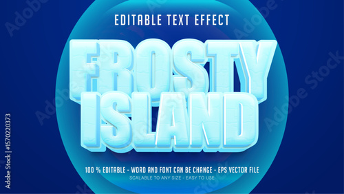frosty island editable text effect