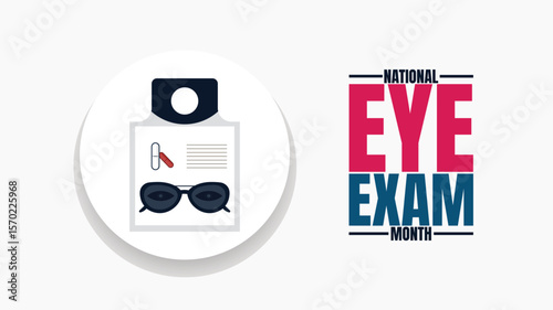 National Eye Exam Month Designs, Vision Care Posters and Vector Art