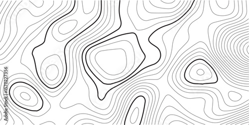 Modern abstract topography inspired line design in black on white useful for web templates posters print and creative layout